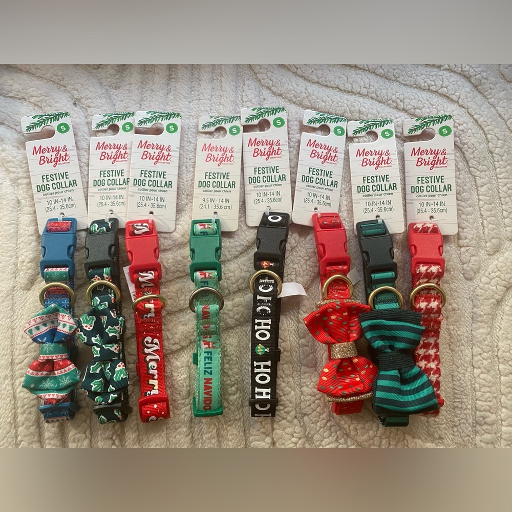 Lot of Festive Dog Collars (8)